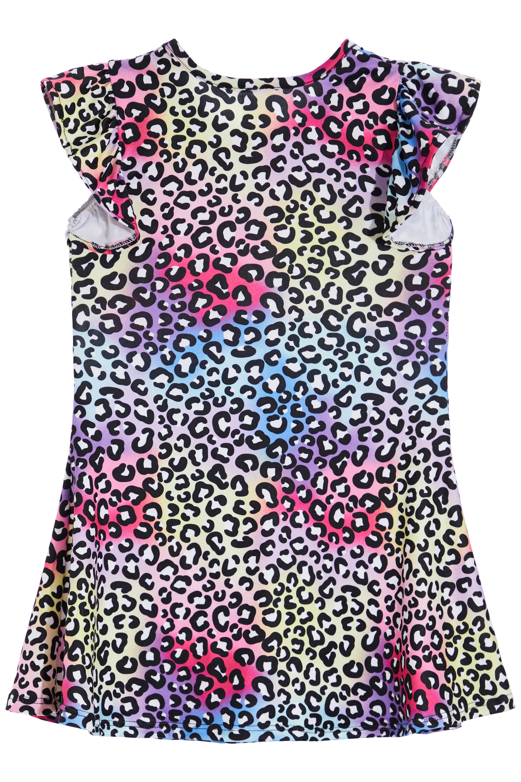 Flutter Sleeve Dress Leopard