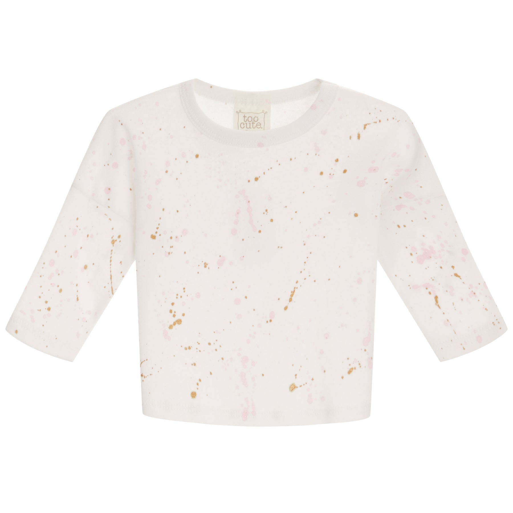 2 pc Harem Set- Pink/Gold Splatter
