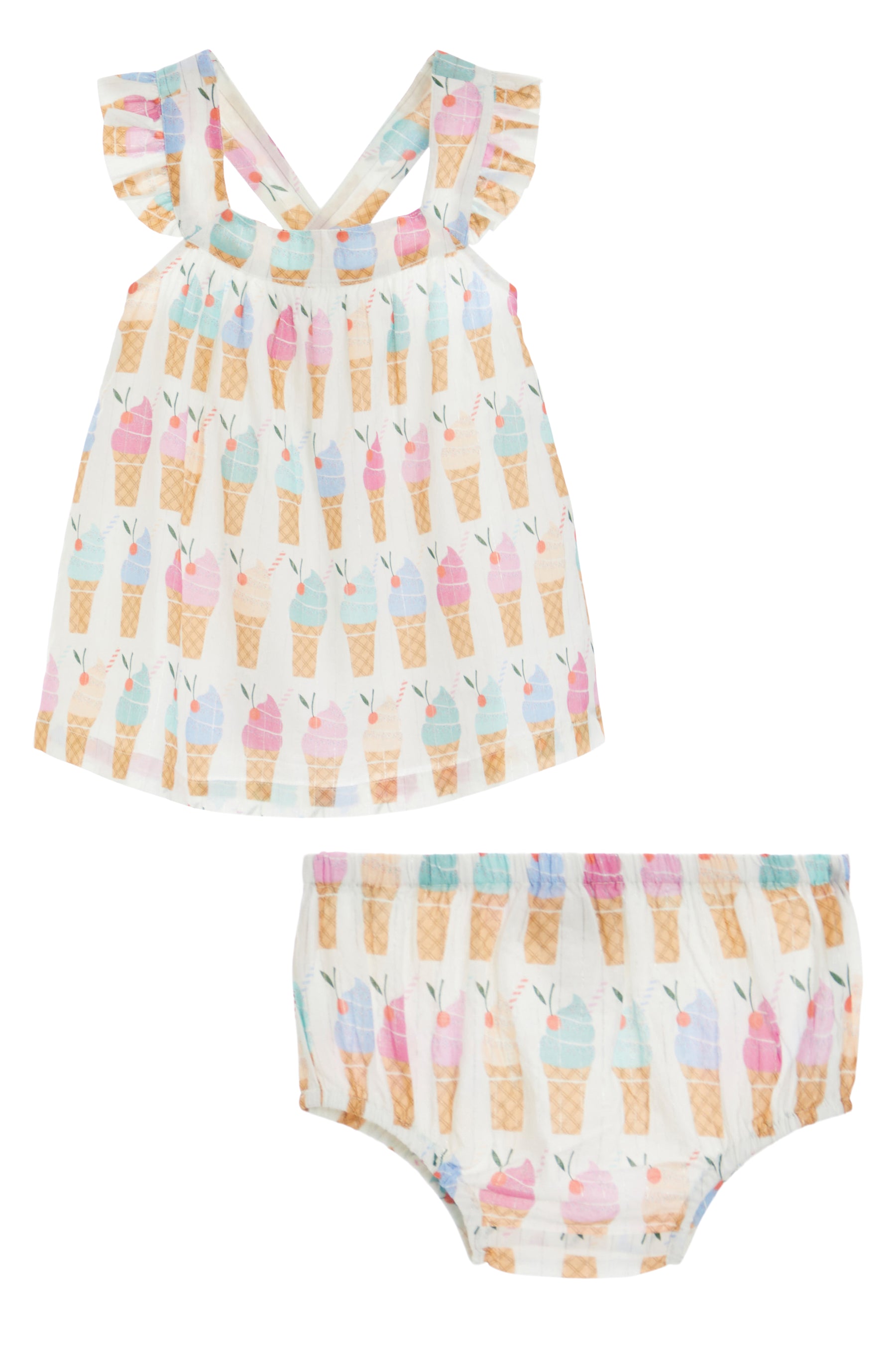 Ice Cream Baby Destination Dress & Bloomer