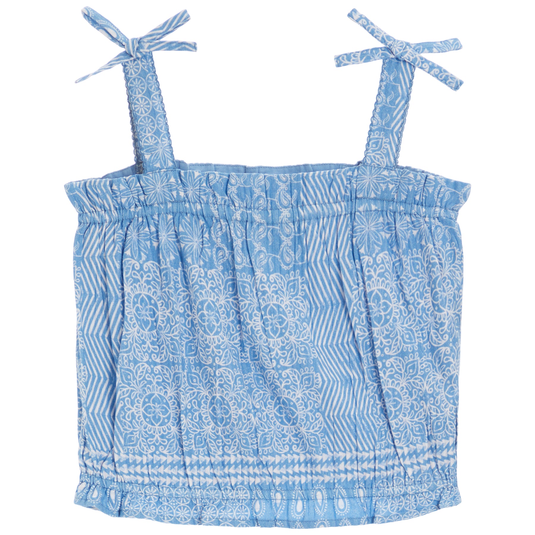 Indigo Woodblock Top