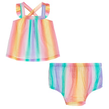 Vertical Ombre Baby Destination Dress & Bloomer