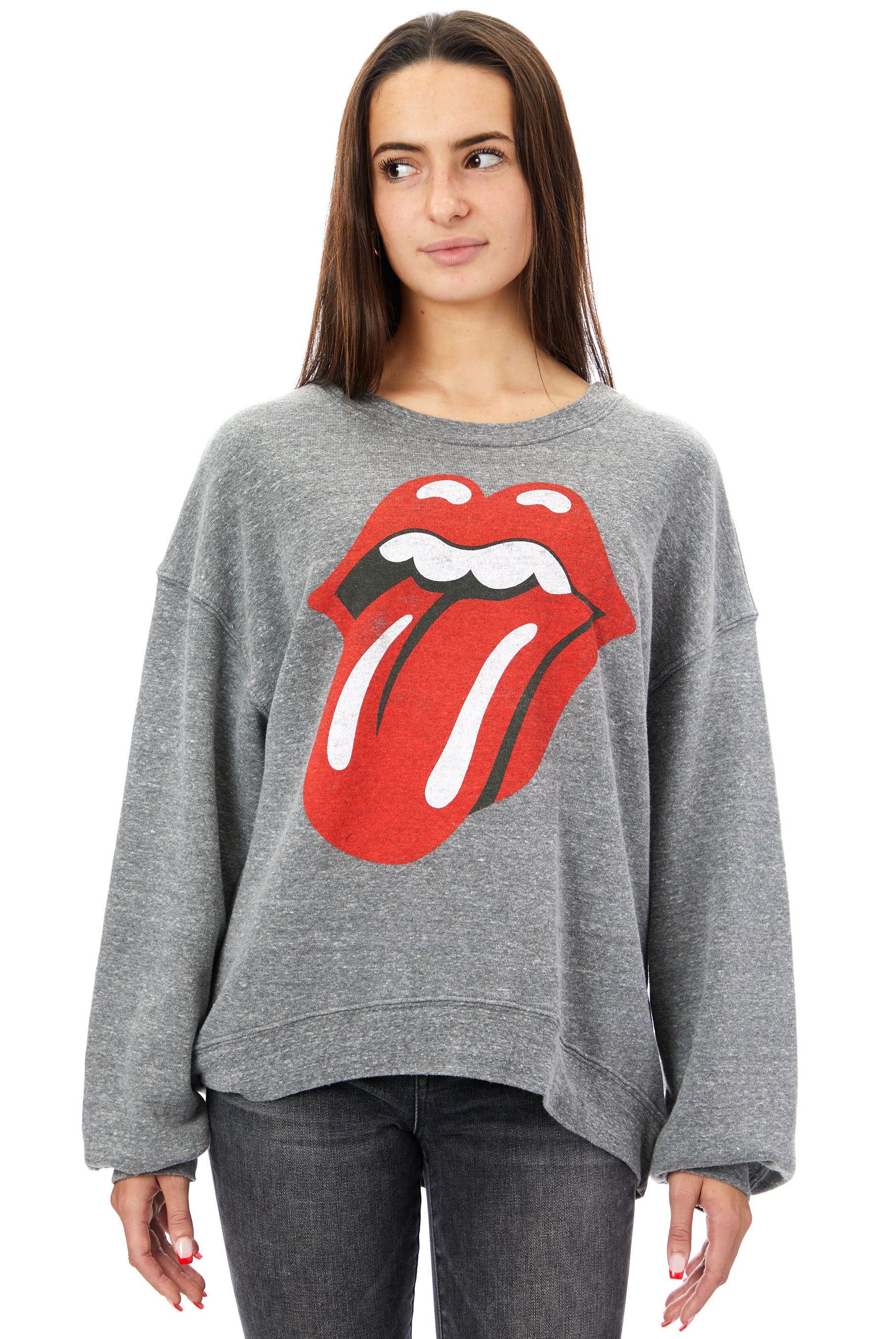 Rolling Stones Tongue Oversized Crew