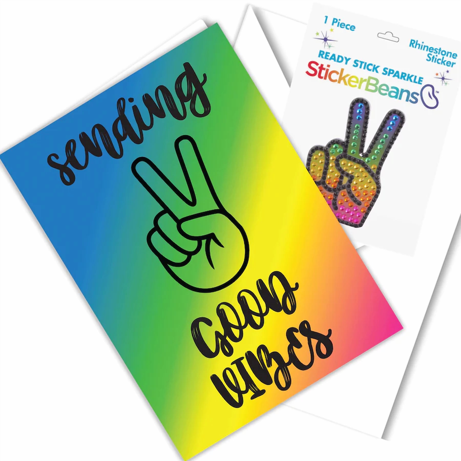 Peace Out Greeting Card With Sticker