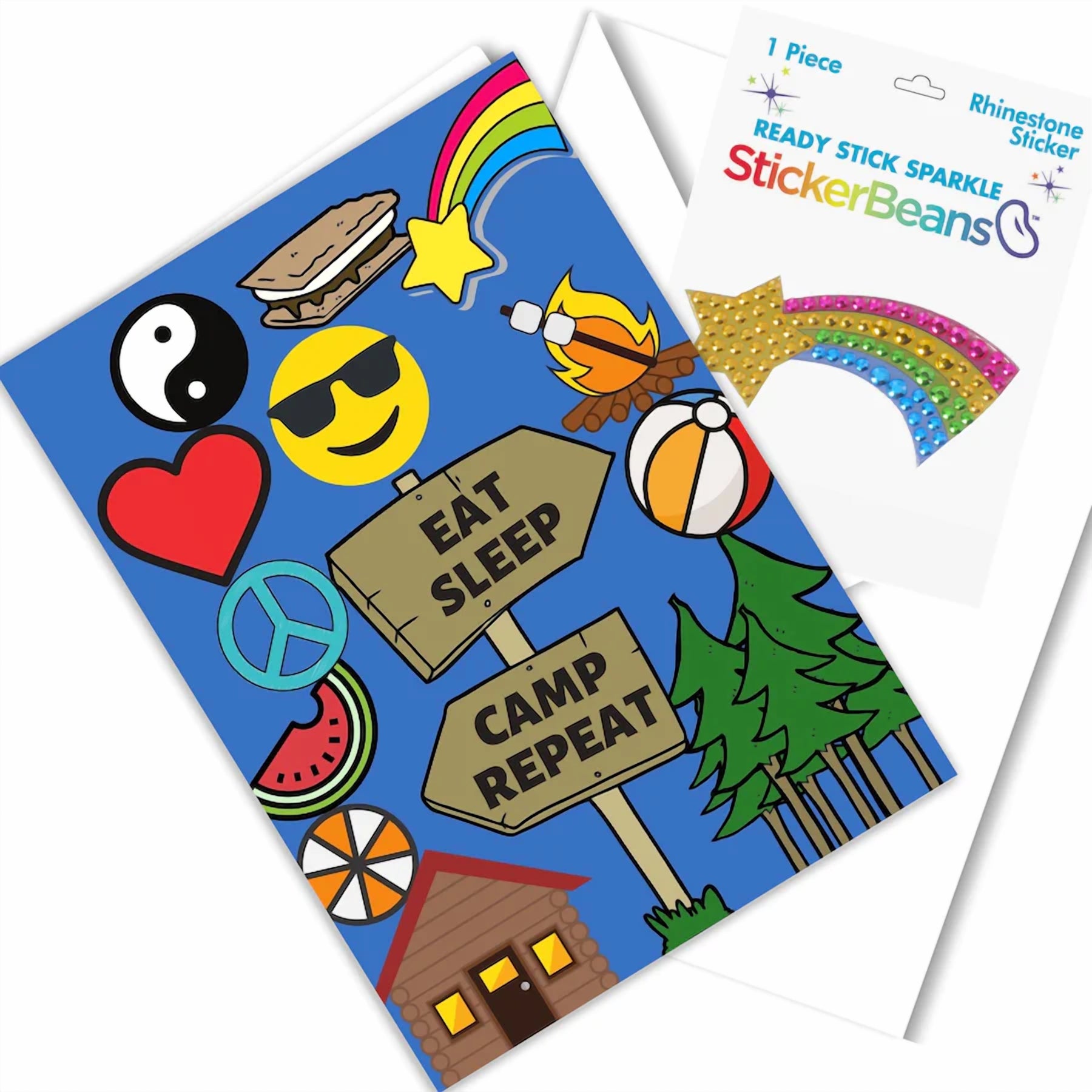 Shooting Star Greeting Card With Sticker