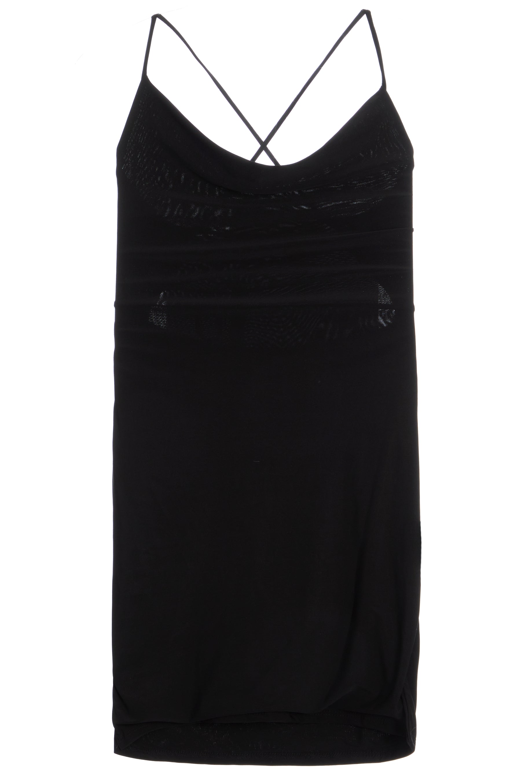 Cowl Neck Criss Cross Mini Dress