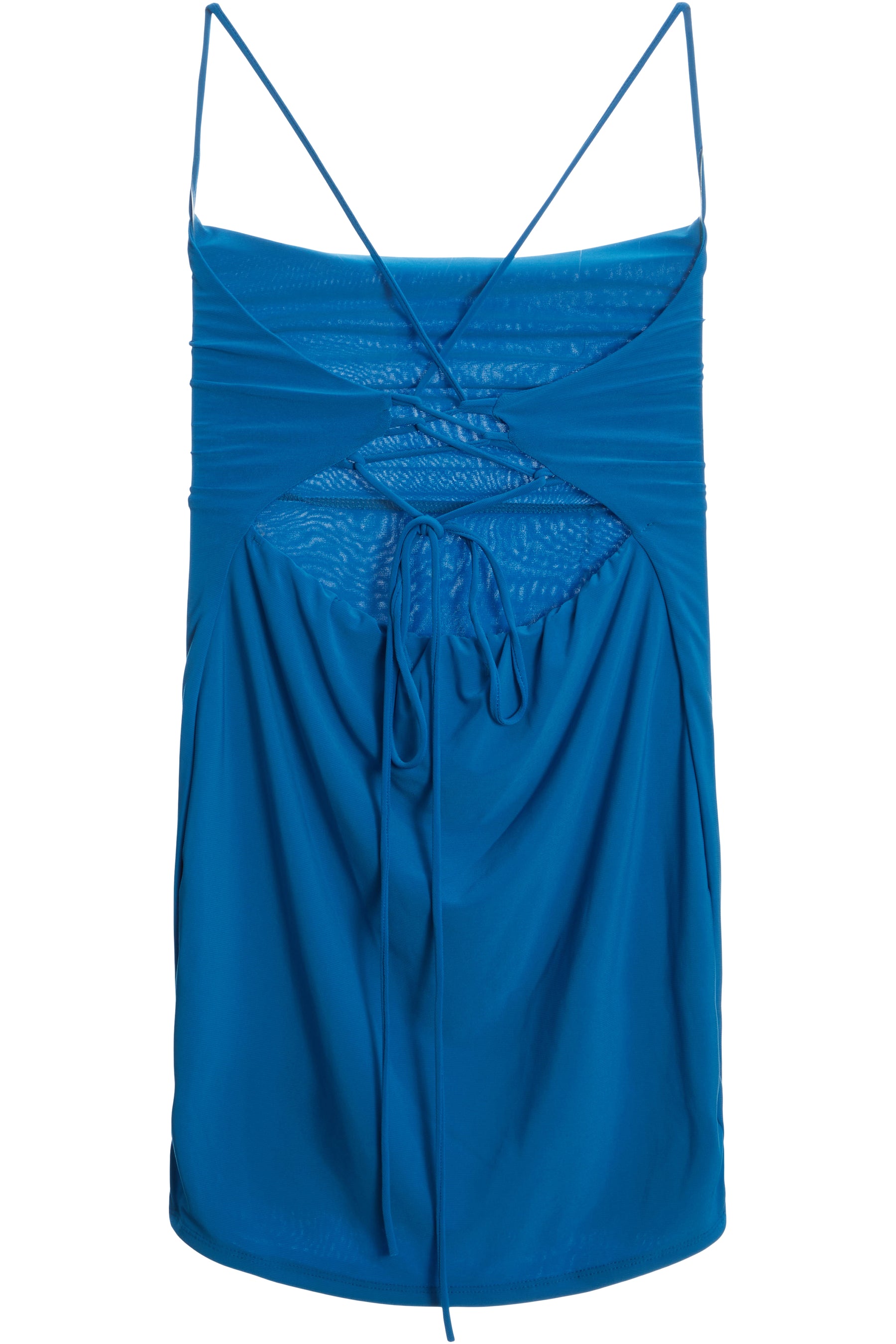 Cowl Neck Criss Cross Mini Dress