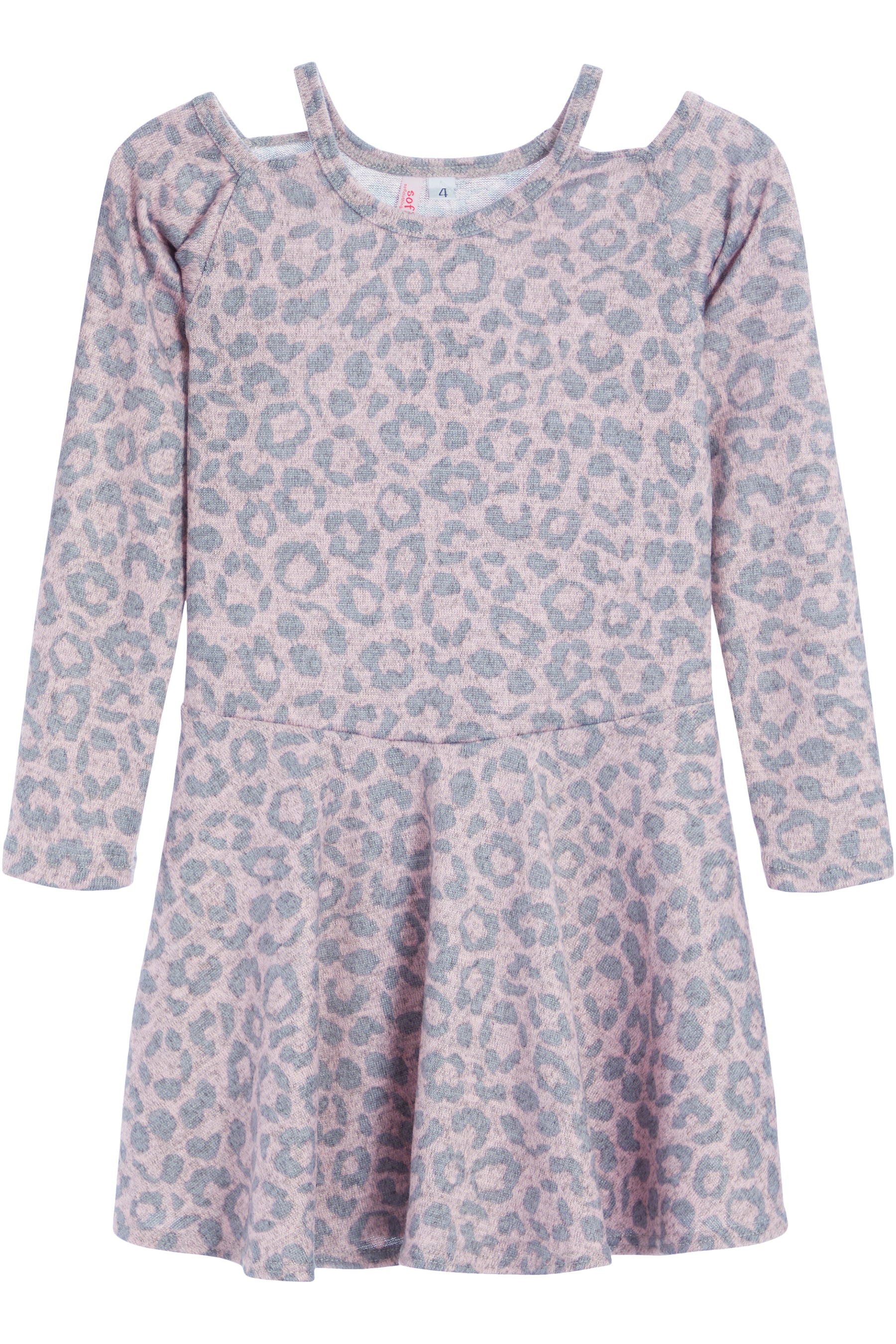 Animal Print Open Shoulder Dress