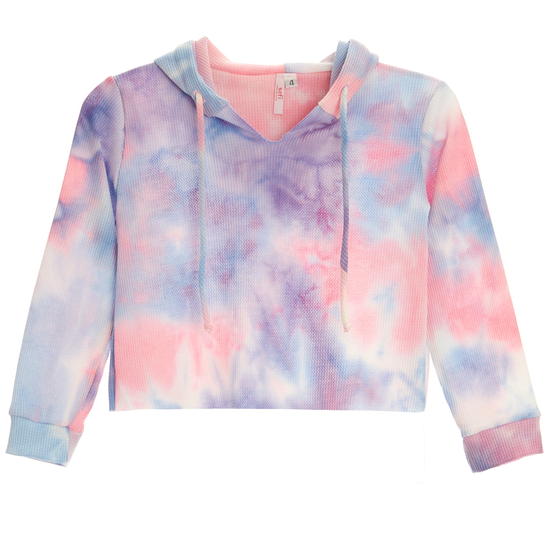 Pink/Blue Tie Dye Thermal Hoody
