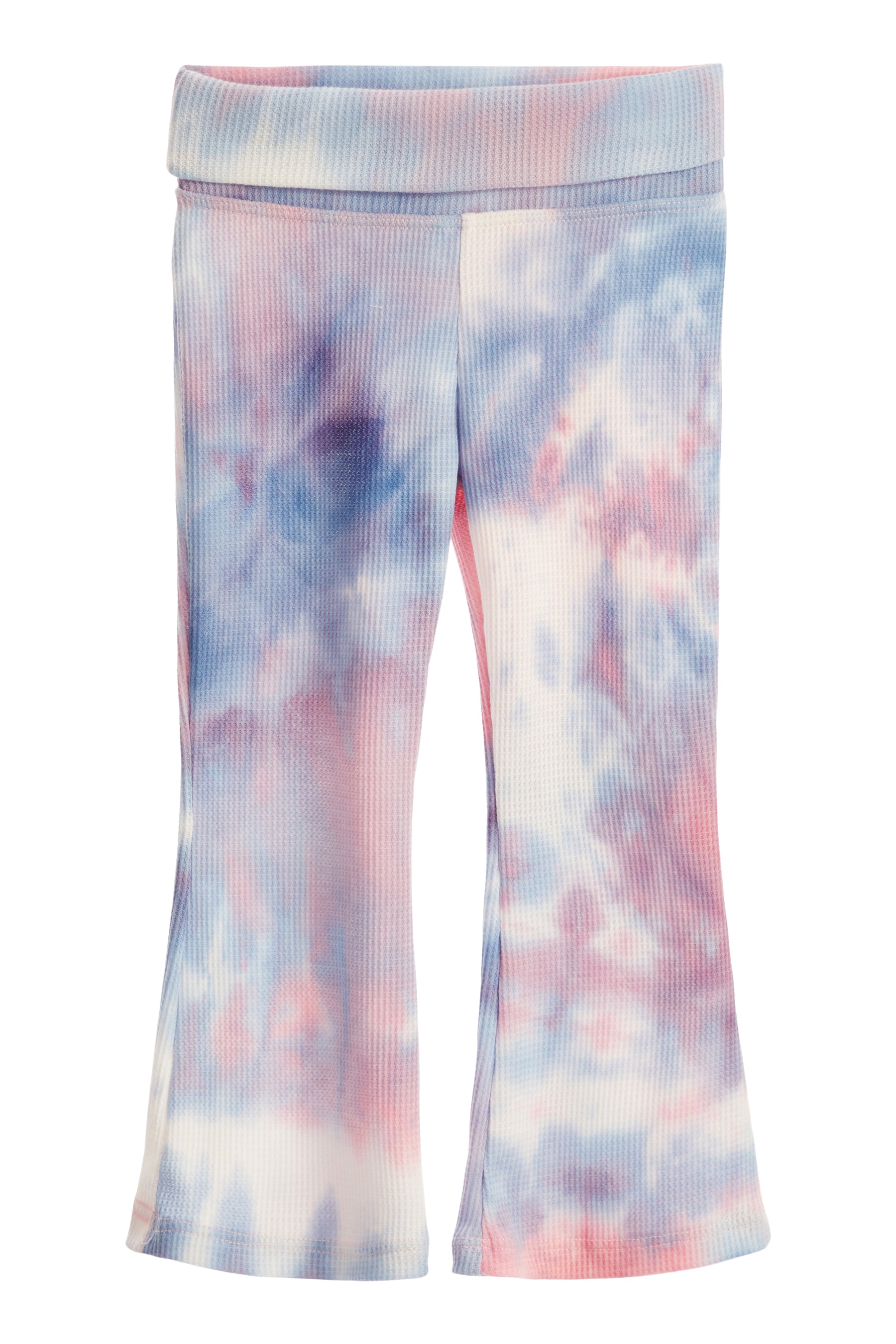 Pink/Blue Tie Dye Foldover Legging