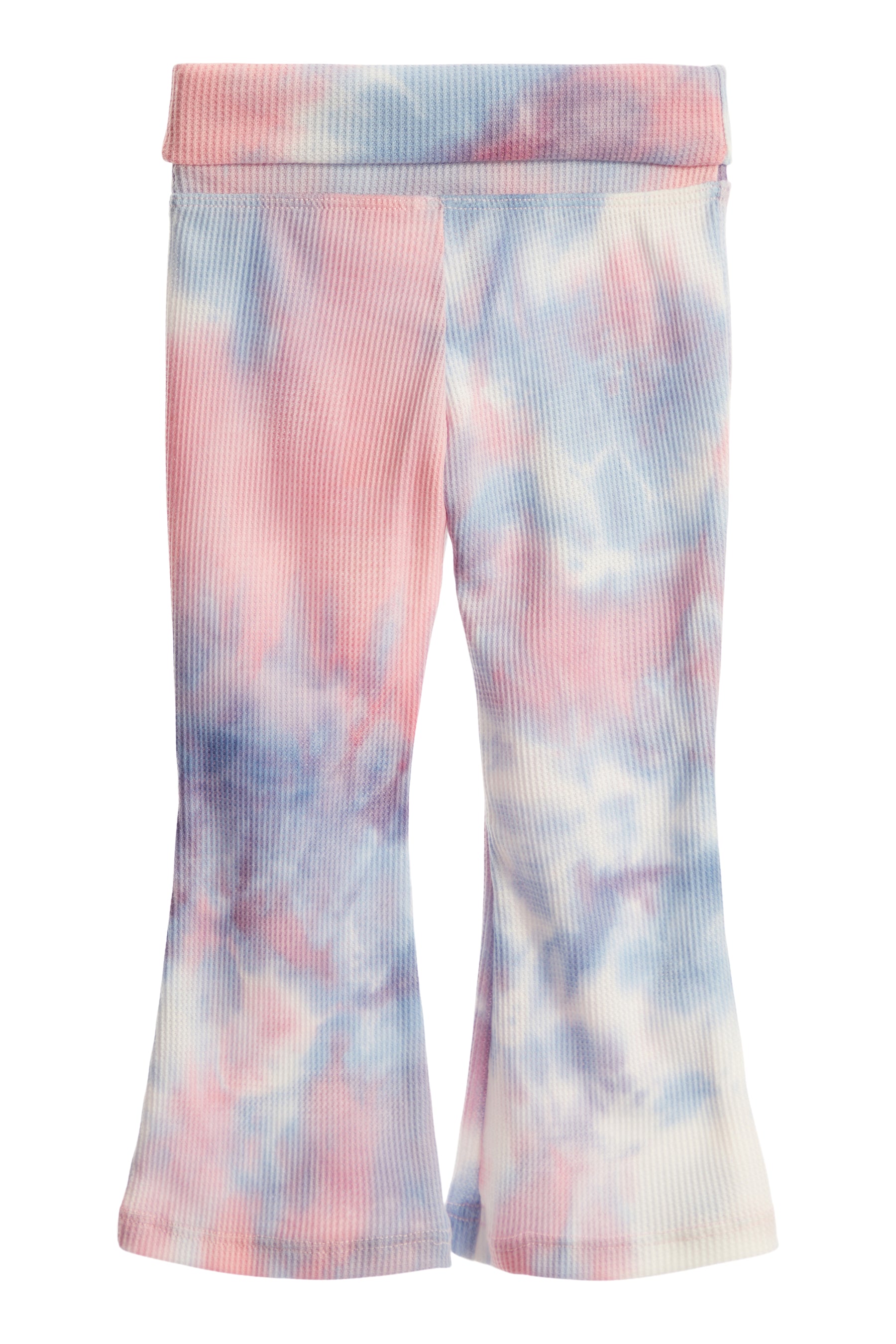 Pink/Blue Tie Dye Foldover Legging
