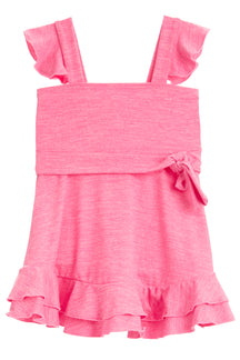Heathered 2 Tone Bow Dress