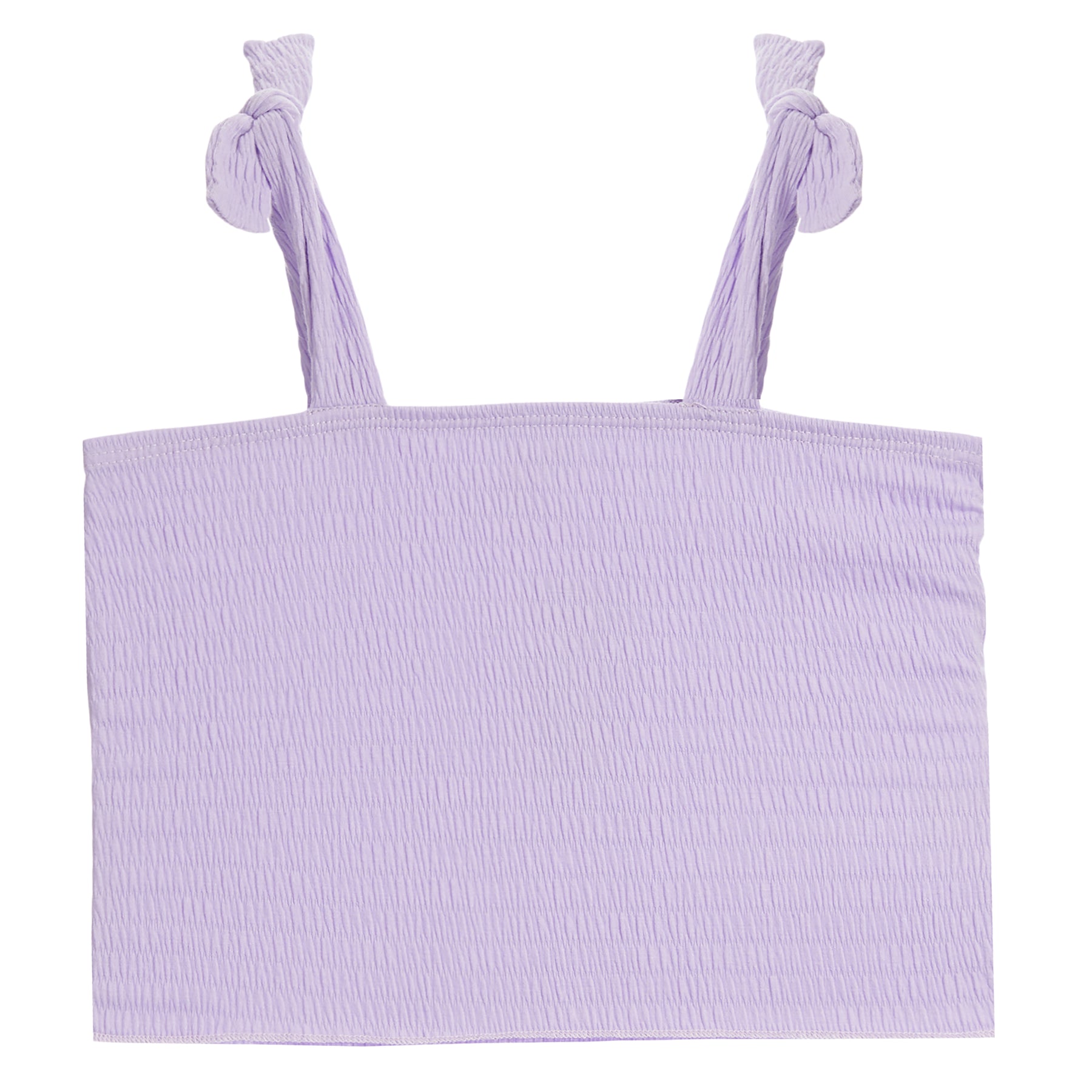 Tie Shoulder Textured Top