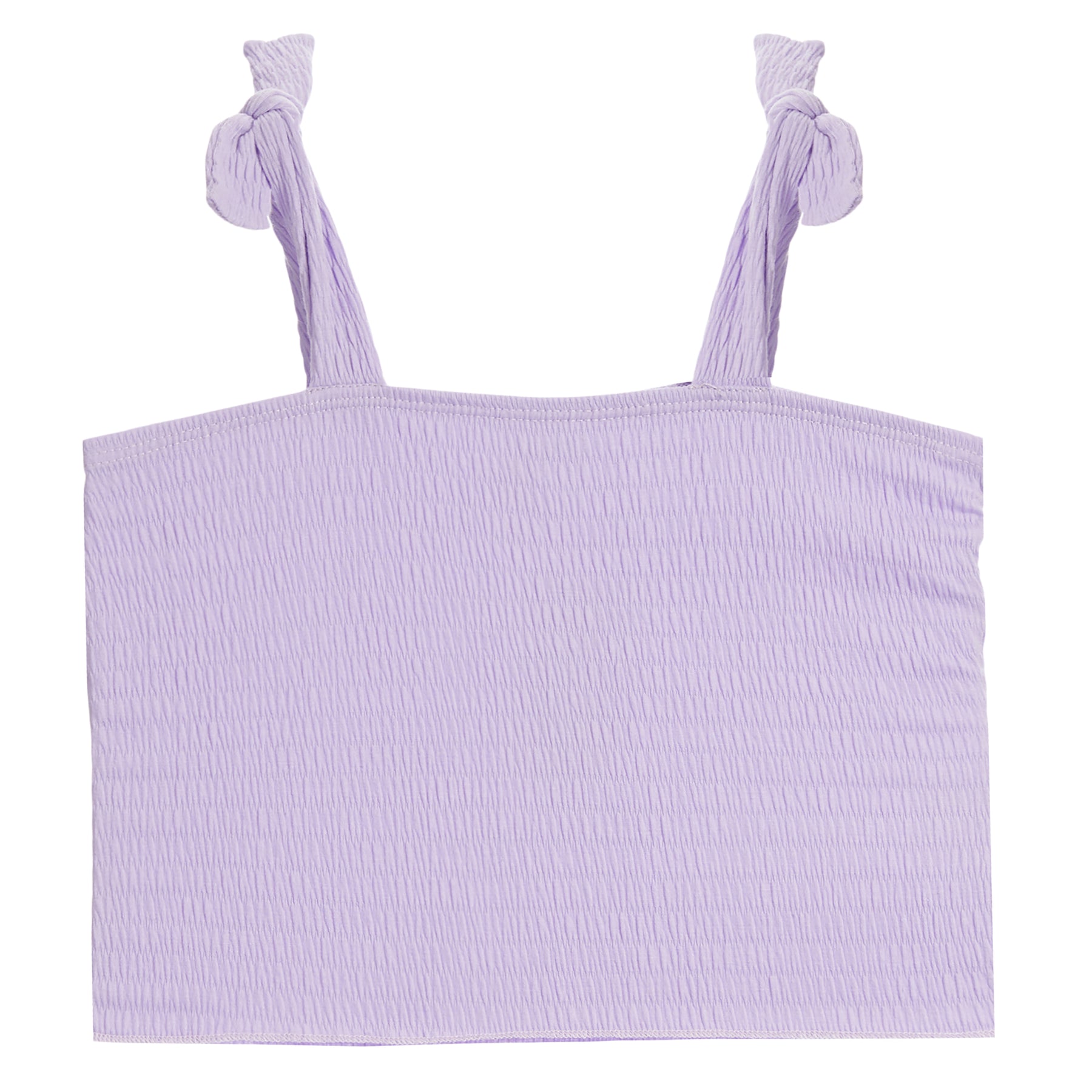 Tie Shoulder Textured Top