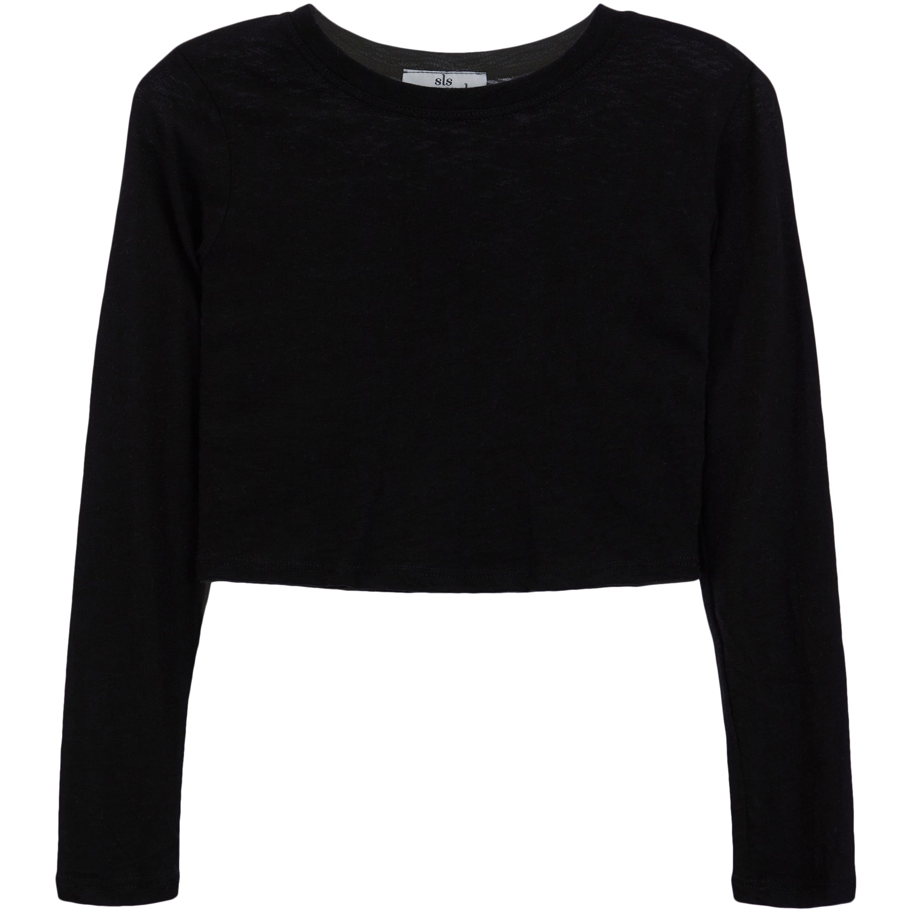 Slub Long Sleeve Crop Tee