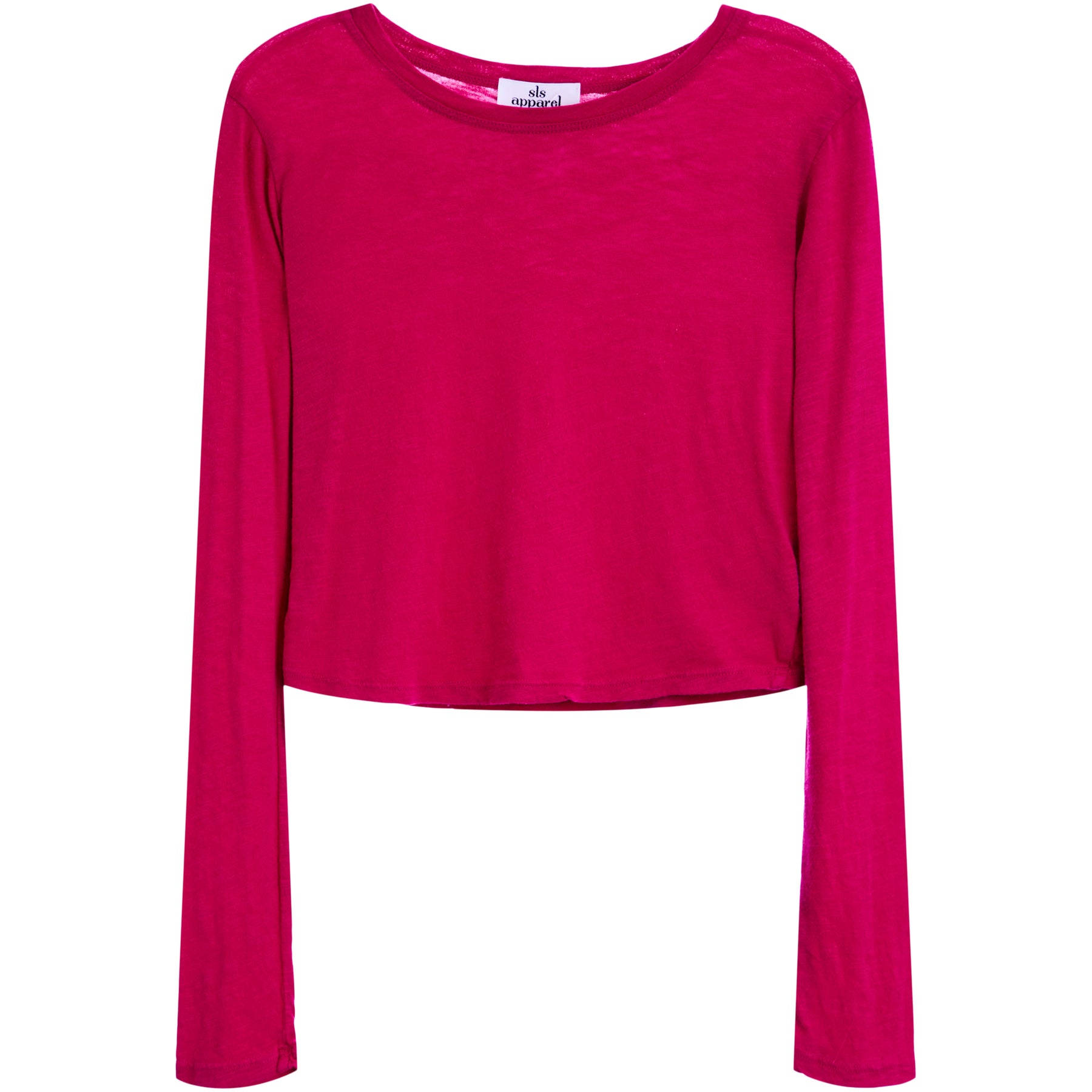 Slub Long Sleeve Crop Tee