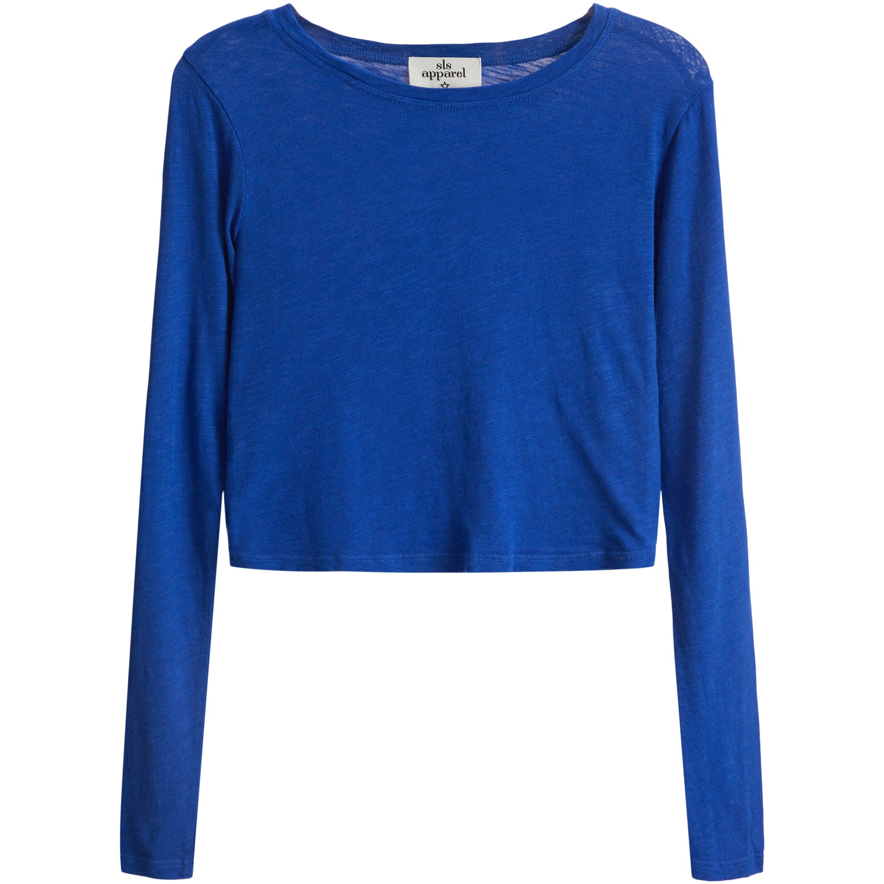 Slub Long Sleeve Crop Tee