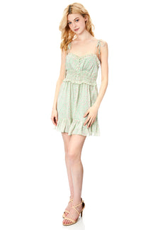 Floral Ruffle Trim Dress