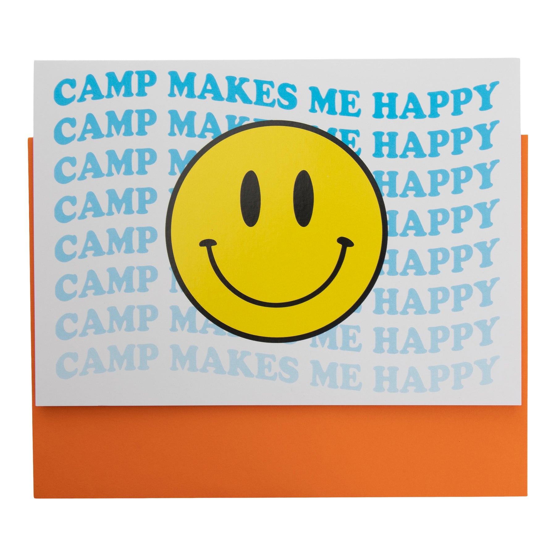 Camp Greeting Card Makes Me Happy