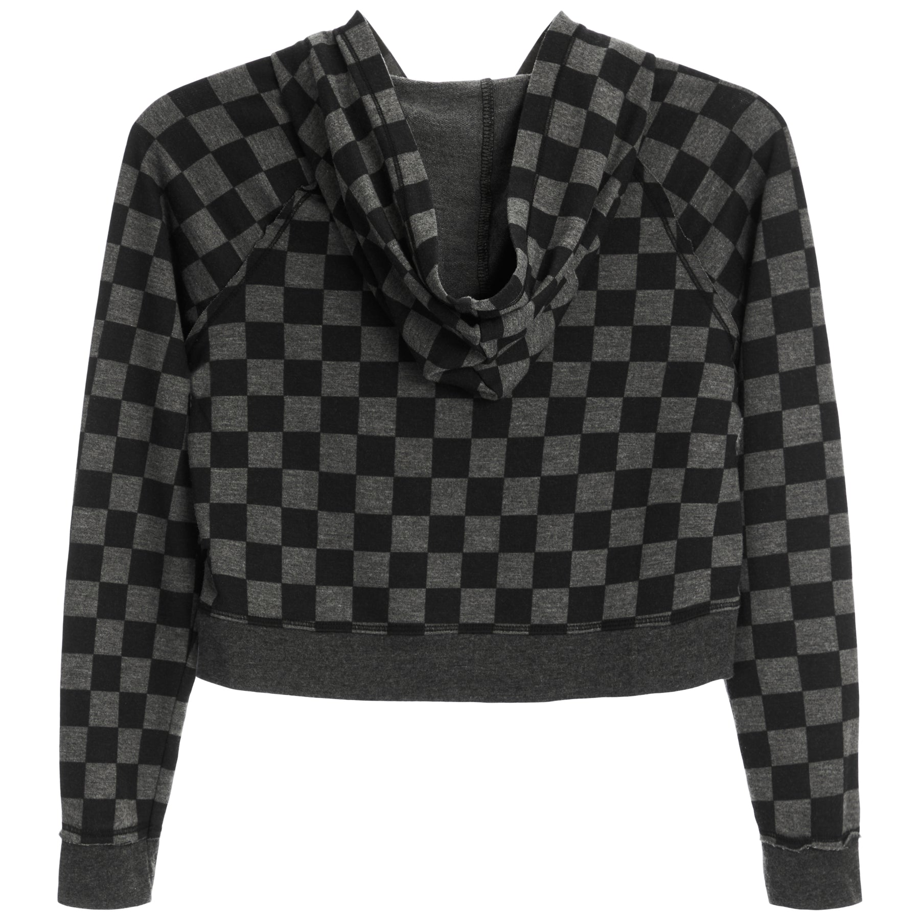 Checkerboard Crop Zip Jacket