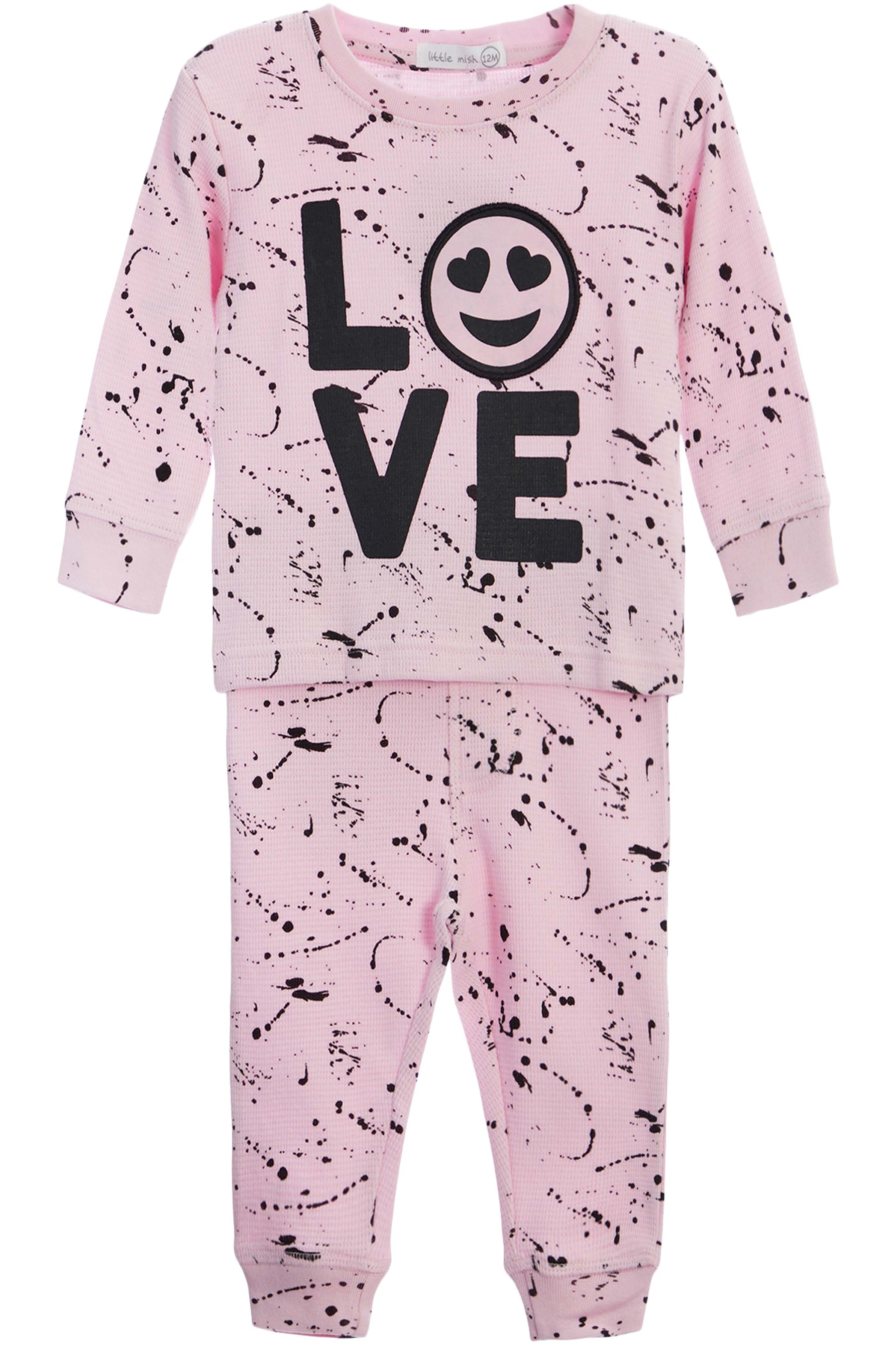 2 Pc Shirt & Pants Set- Splatter Love