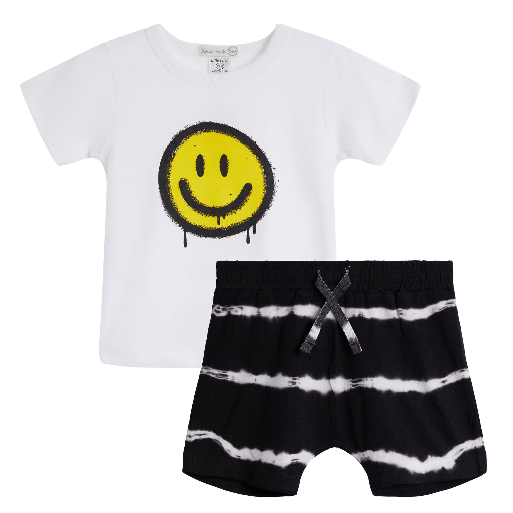 Tee & Shorts Set- Smile