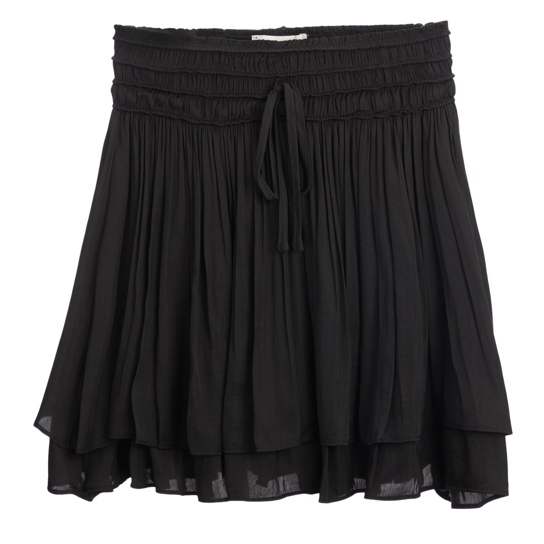 Satin Smocked Skirt