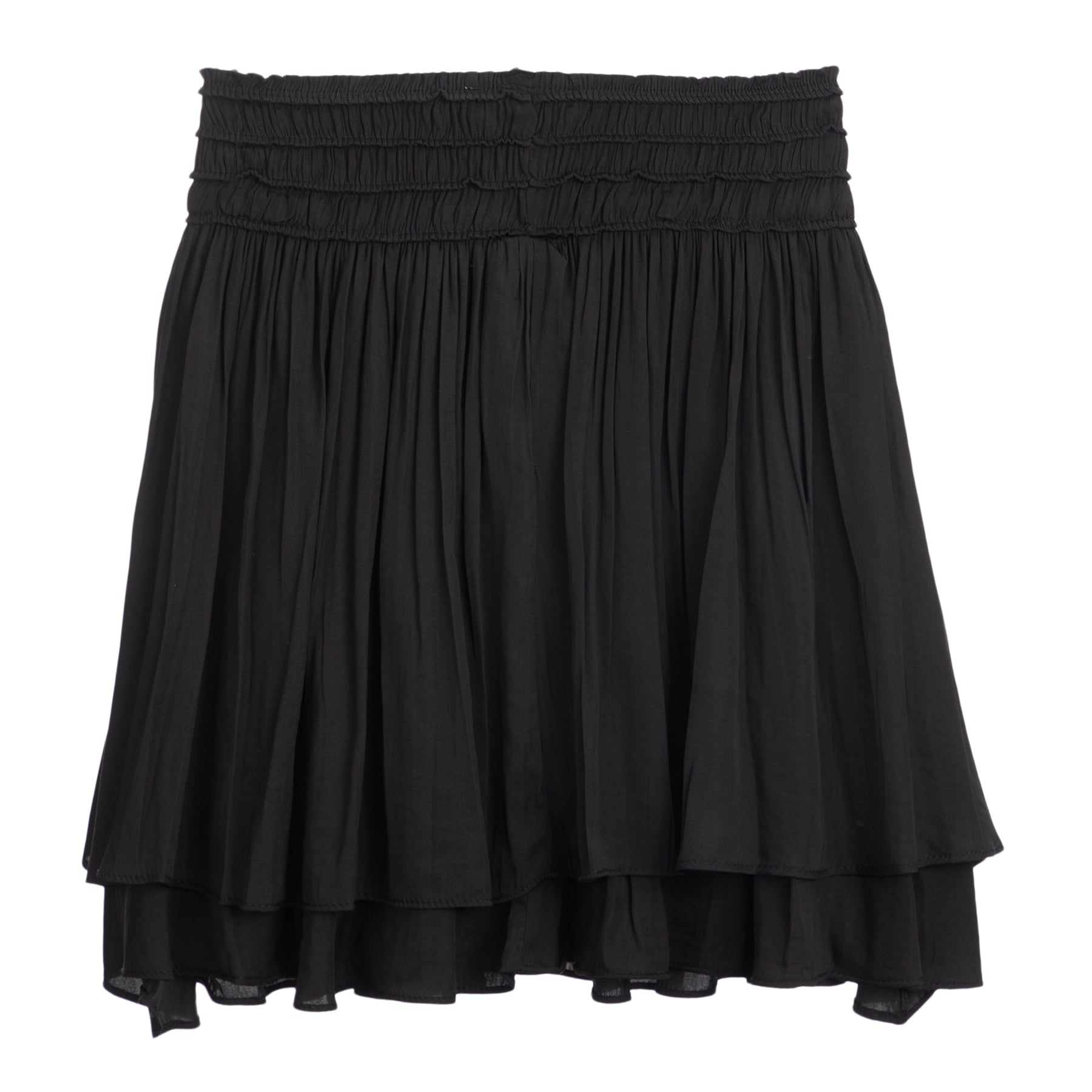 Satin Smocked Skirt