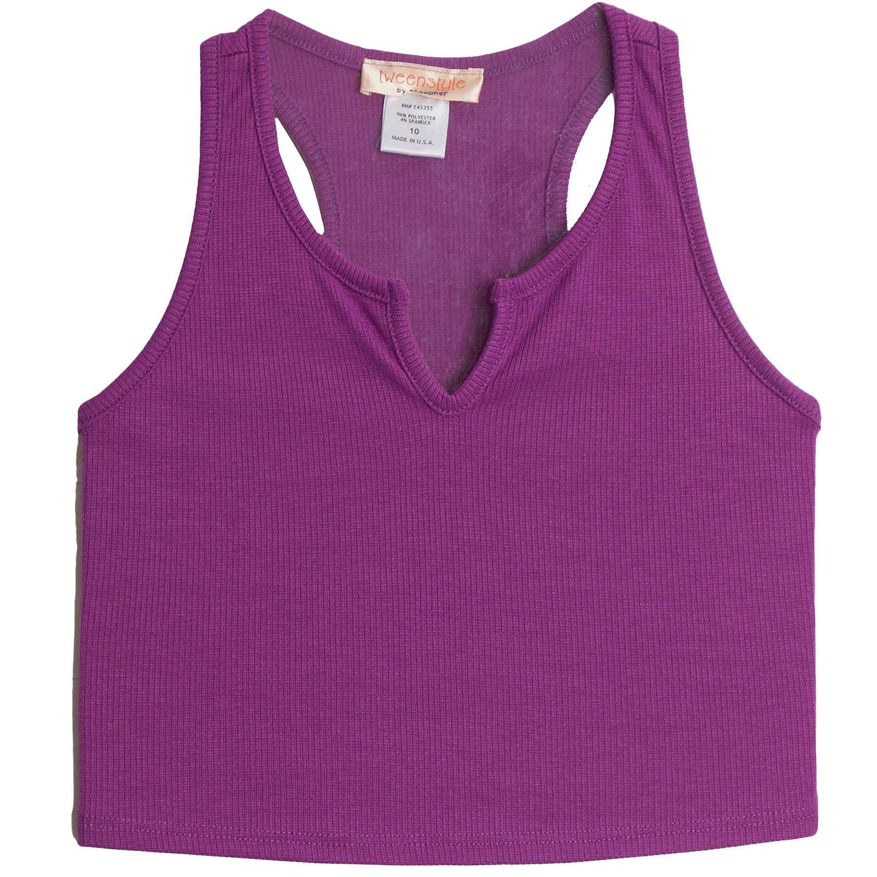 Ribbed Notch Neck Tank