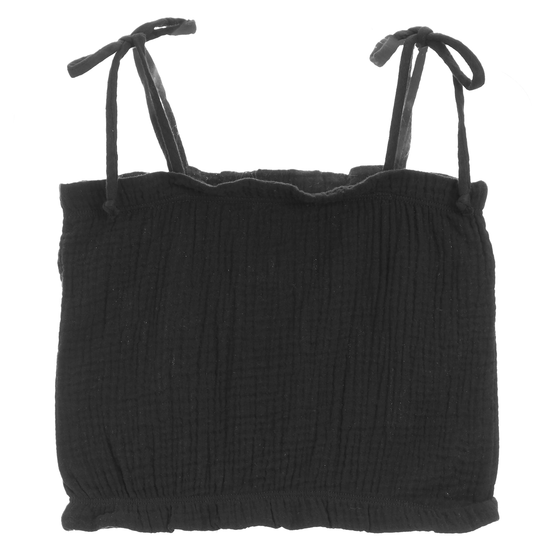 Tie Strap Gauze Tank Top