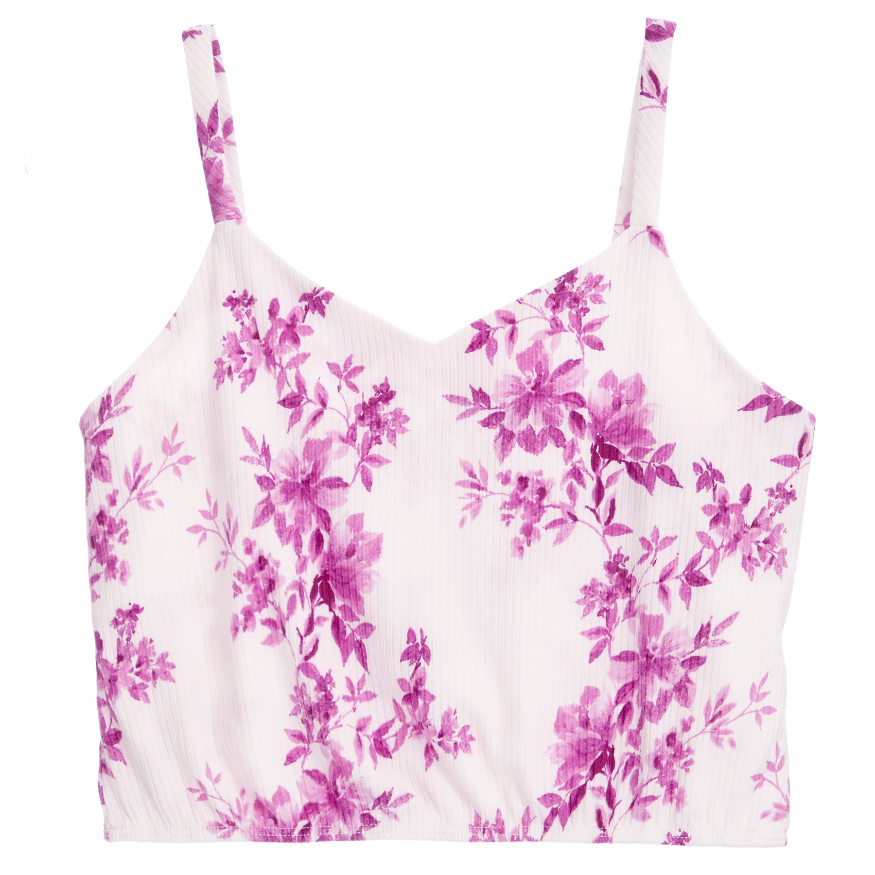 Toille Print Ribbed Tank Top