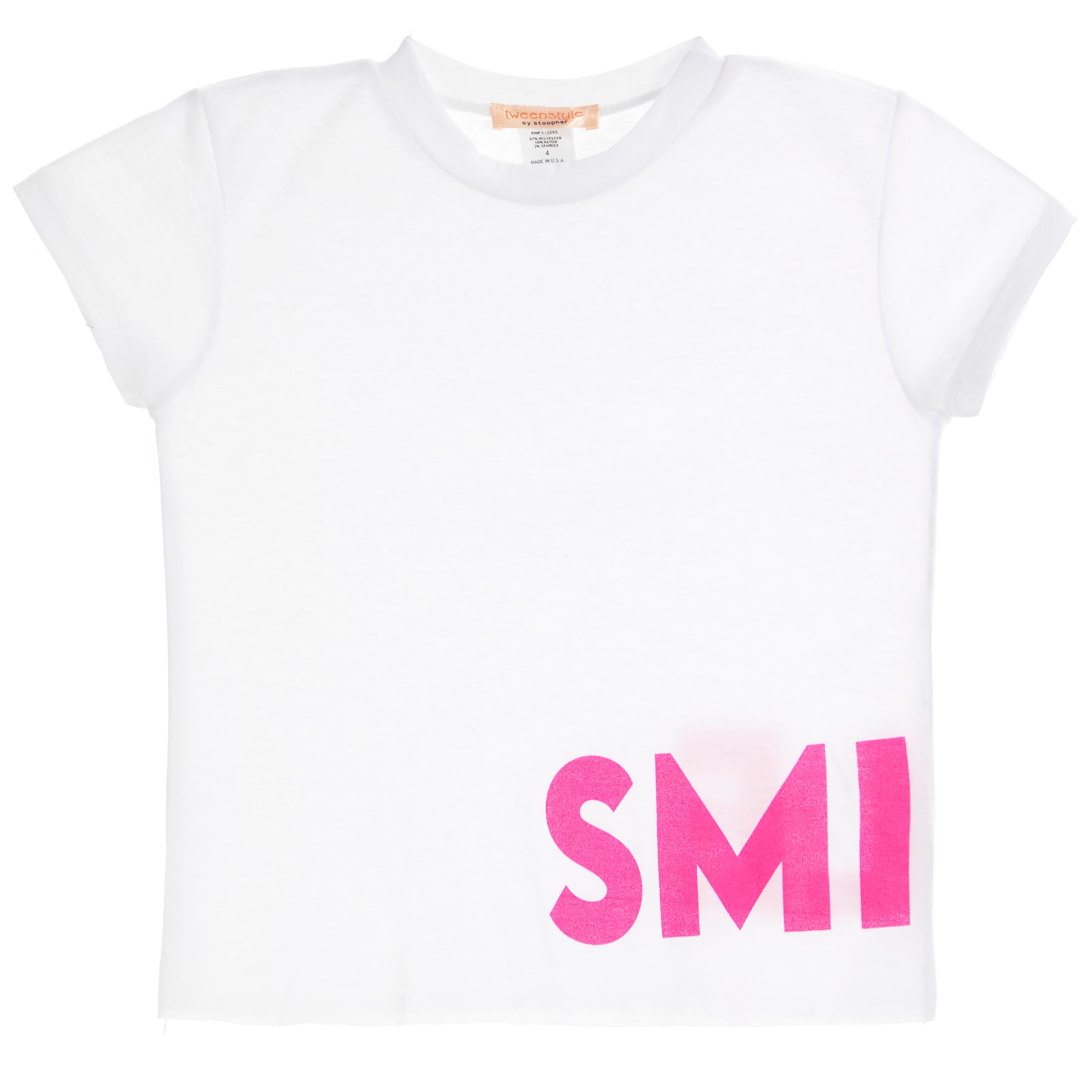 Smile Print Short Sleeve Tee