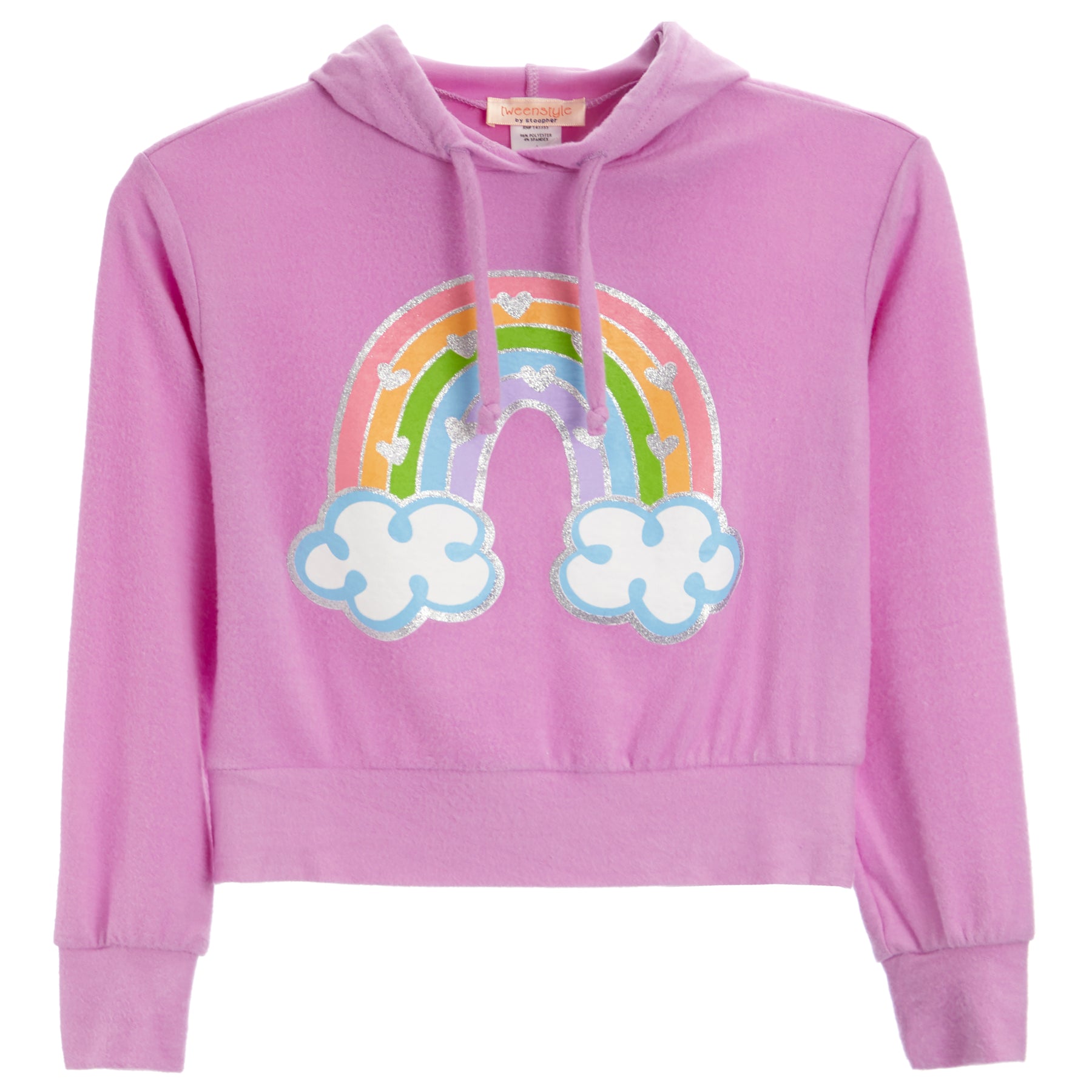 French Terry Hoodie with Rainbows