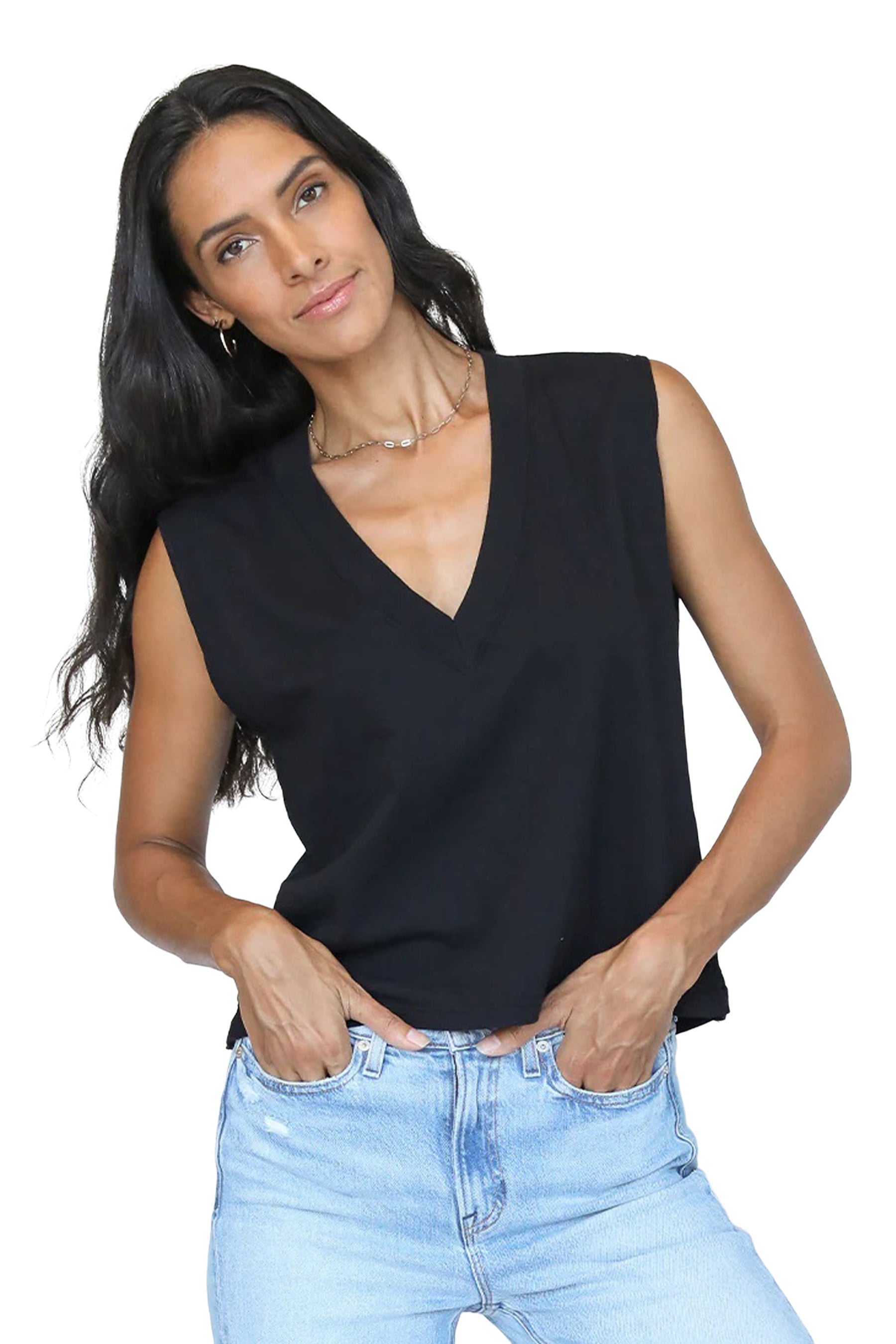 The Margot V-Neck Sleeveless Tee