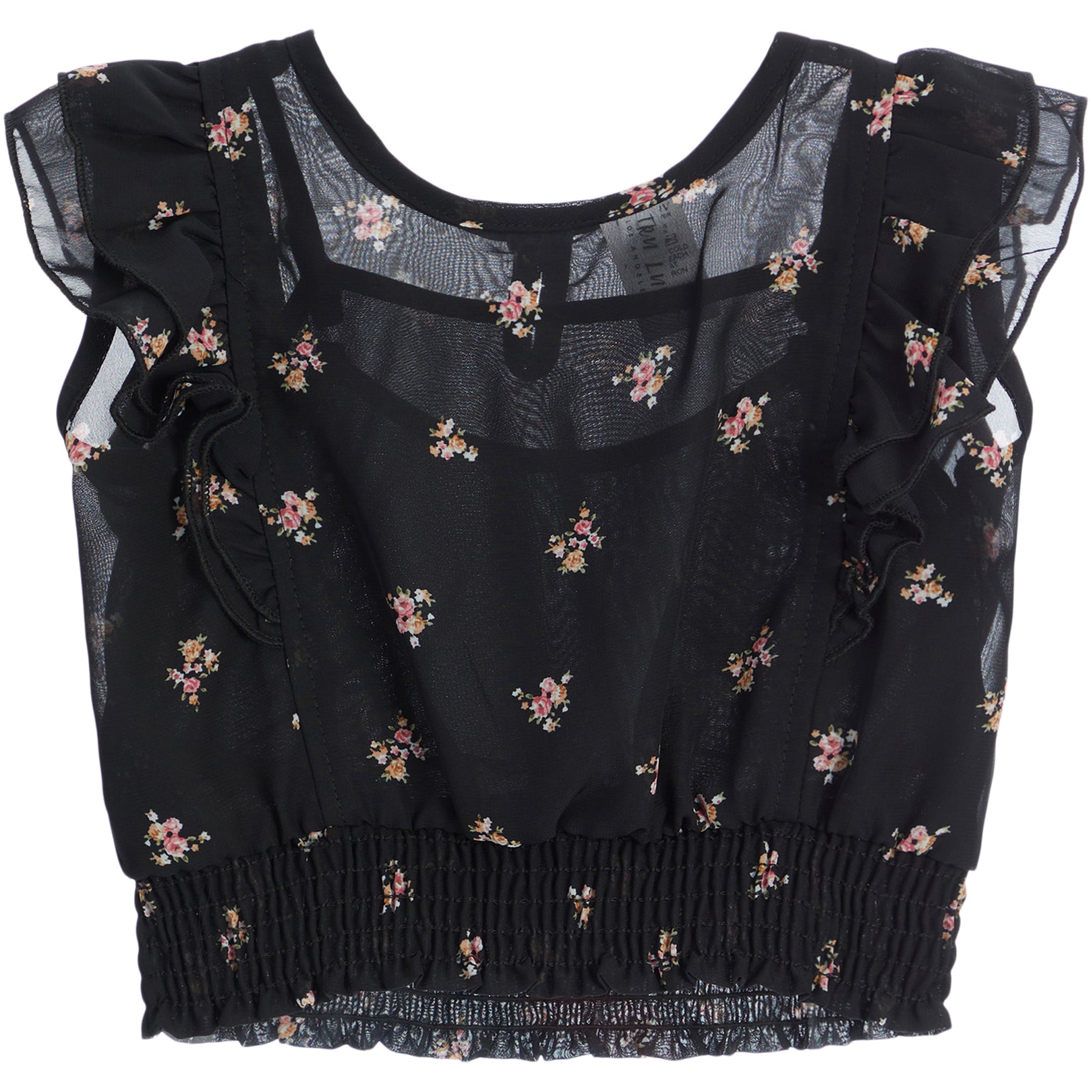 Floral Ruffle Sleeve Top