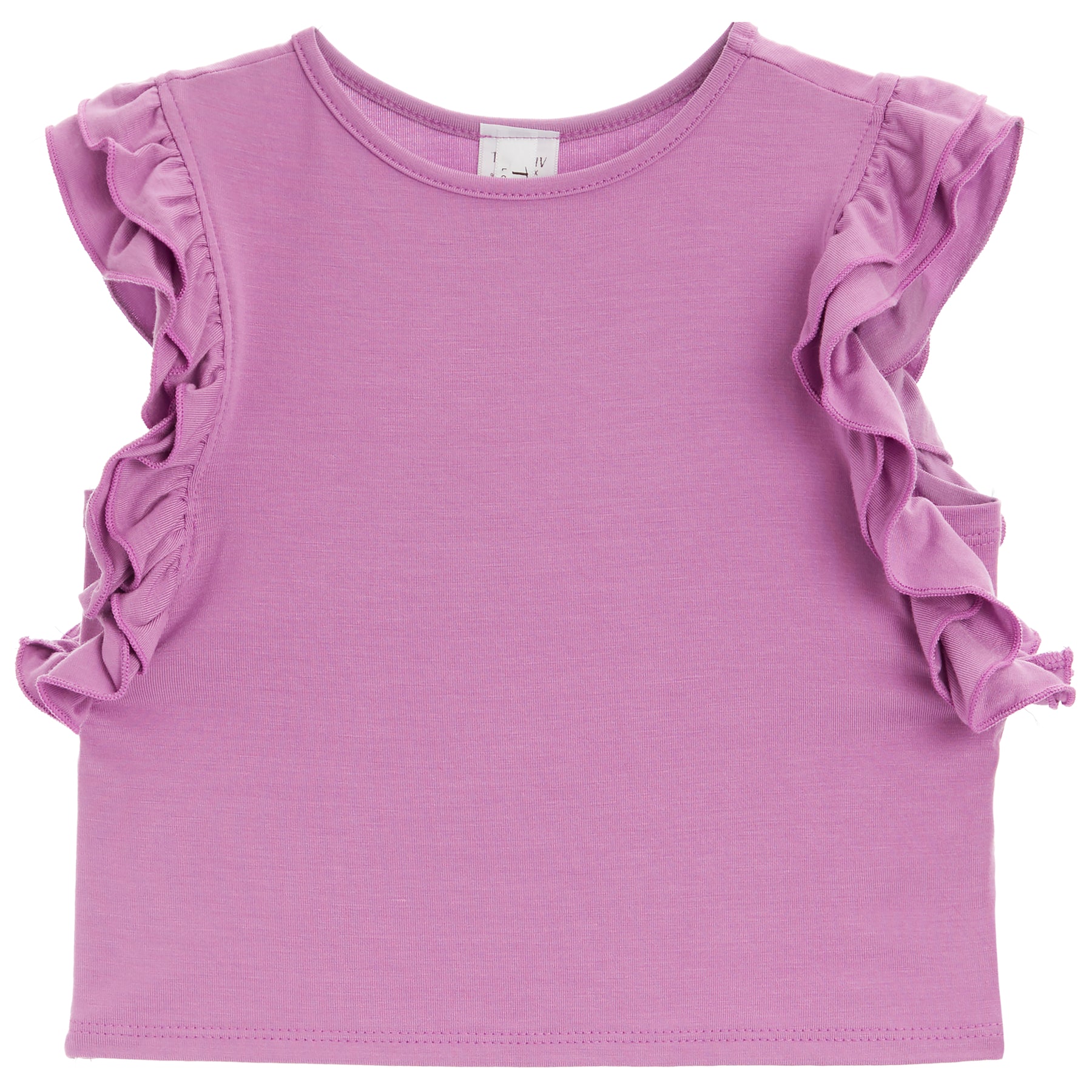 Top with Ruffle Sleeve Detail
