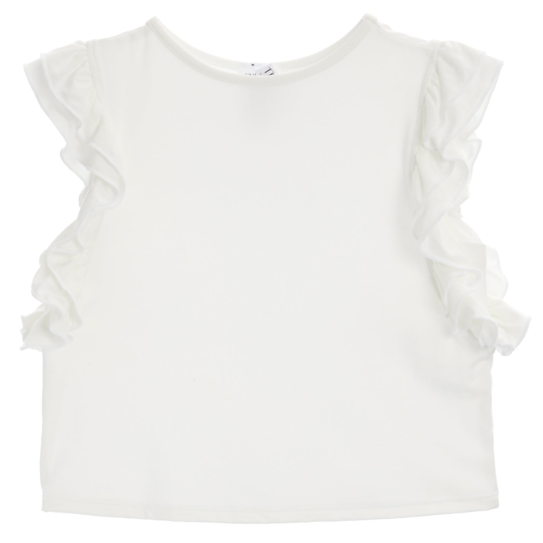 Top with Ruffle Sleeve Detail