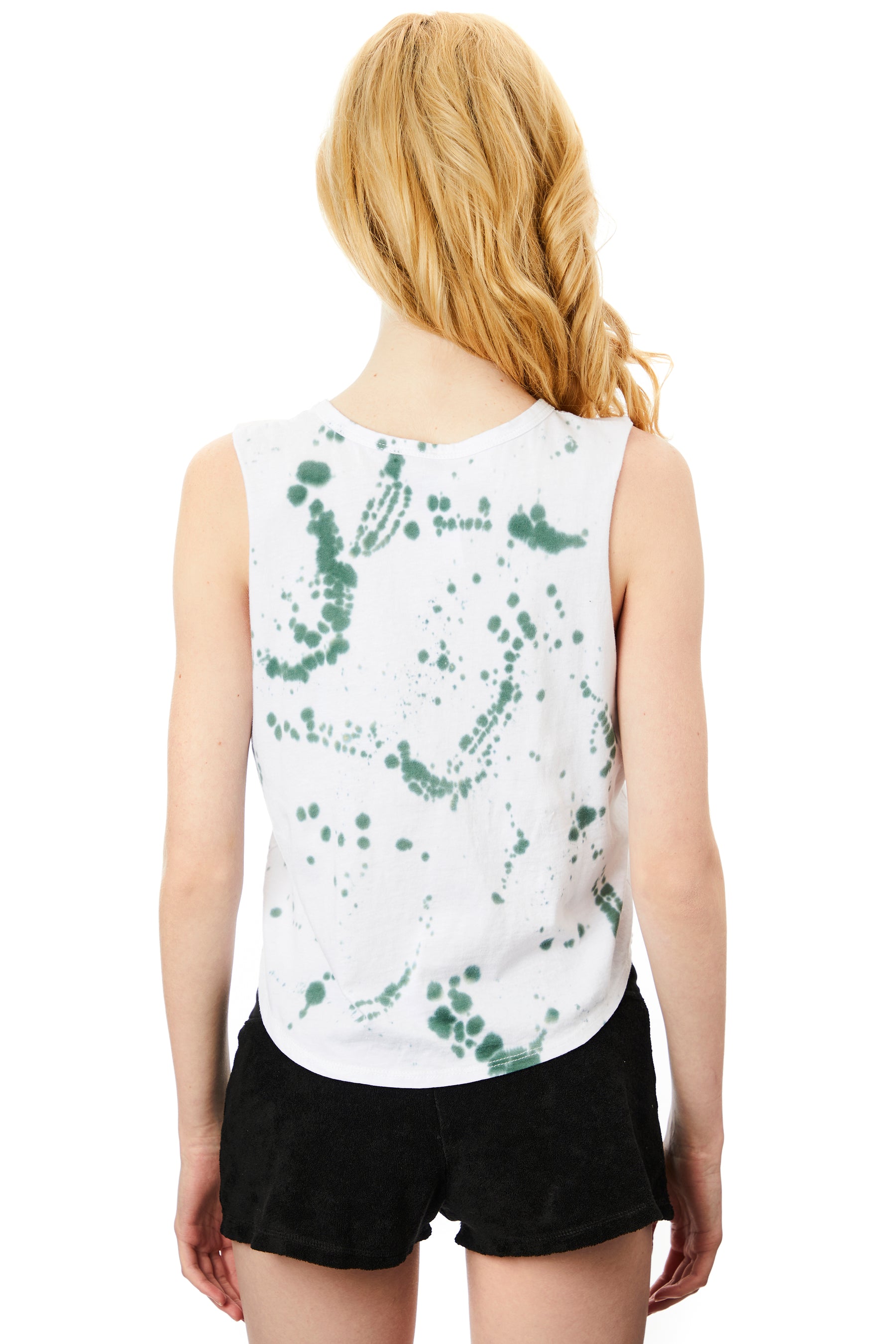 Raw Hem Splatter Paint Tank