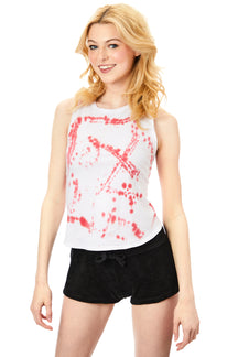 Raw Hem Splatter Paint Tank