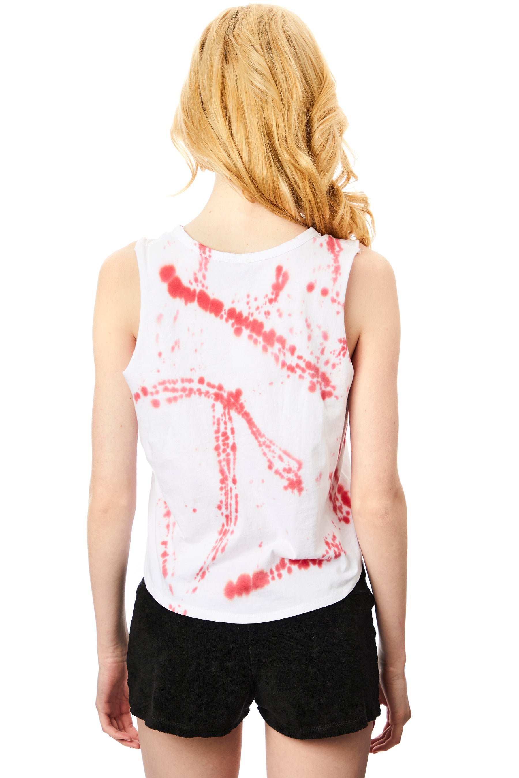 Raw Hem Splatter Paint Tank