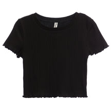 Ribbed Lettuce Edge Tee