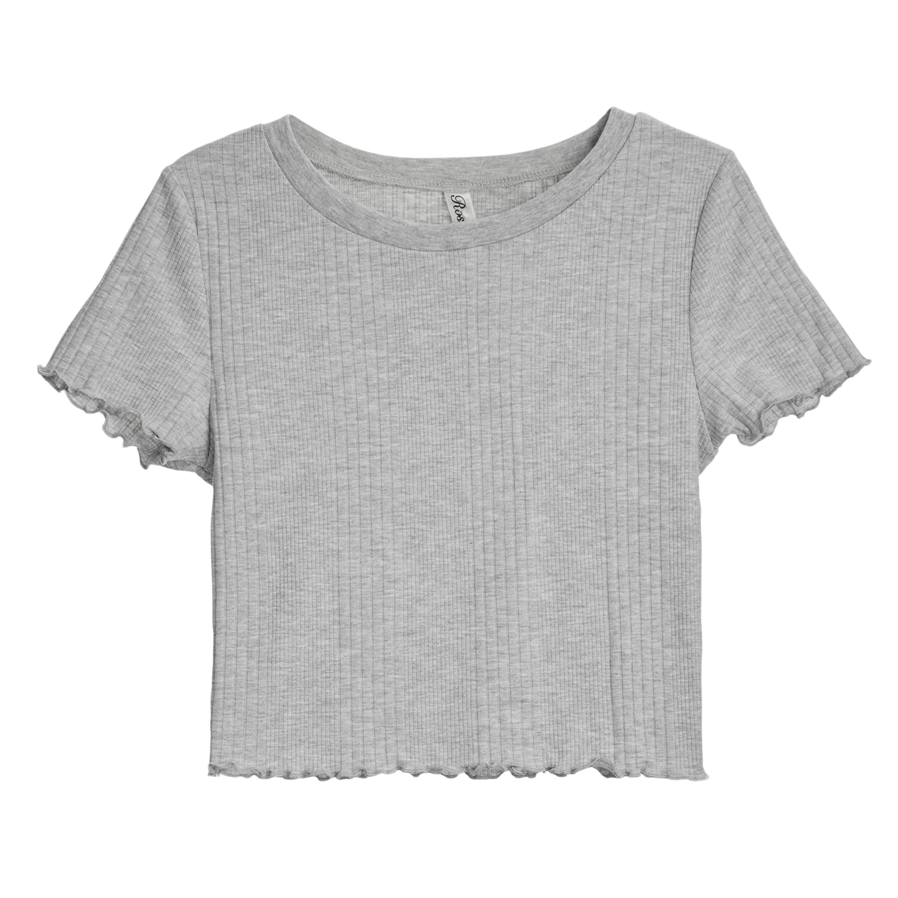 Ribbed Lettuce Edge Tee