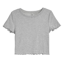 Ribbed Lettuce Edge Tee