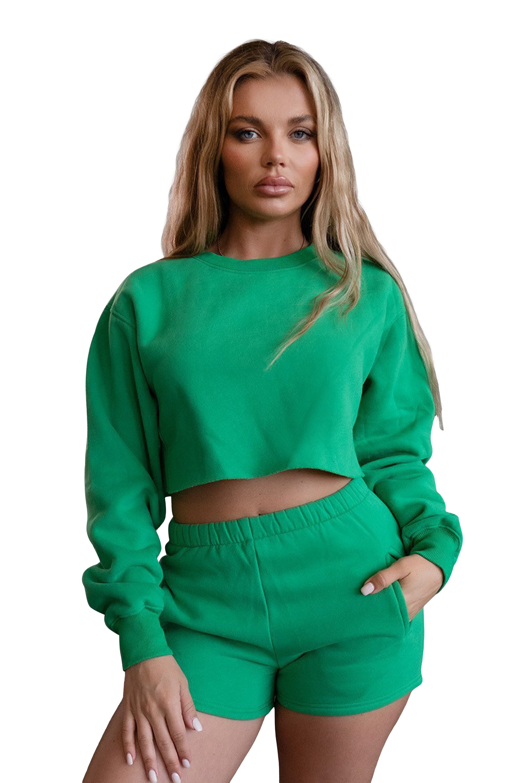 Fleece Cropped Crew
