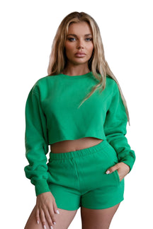 Fleece Cropped Crew