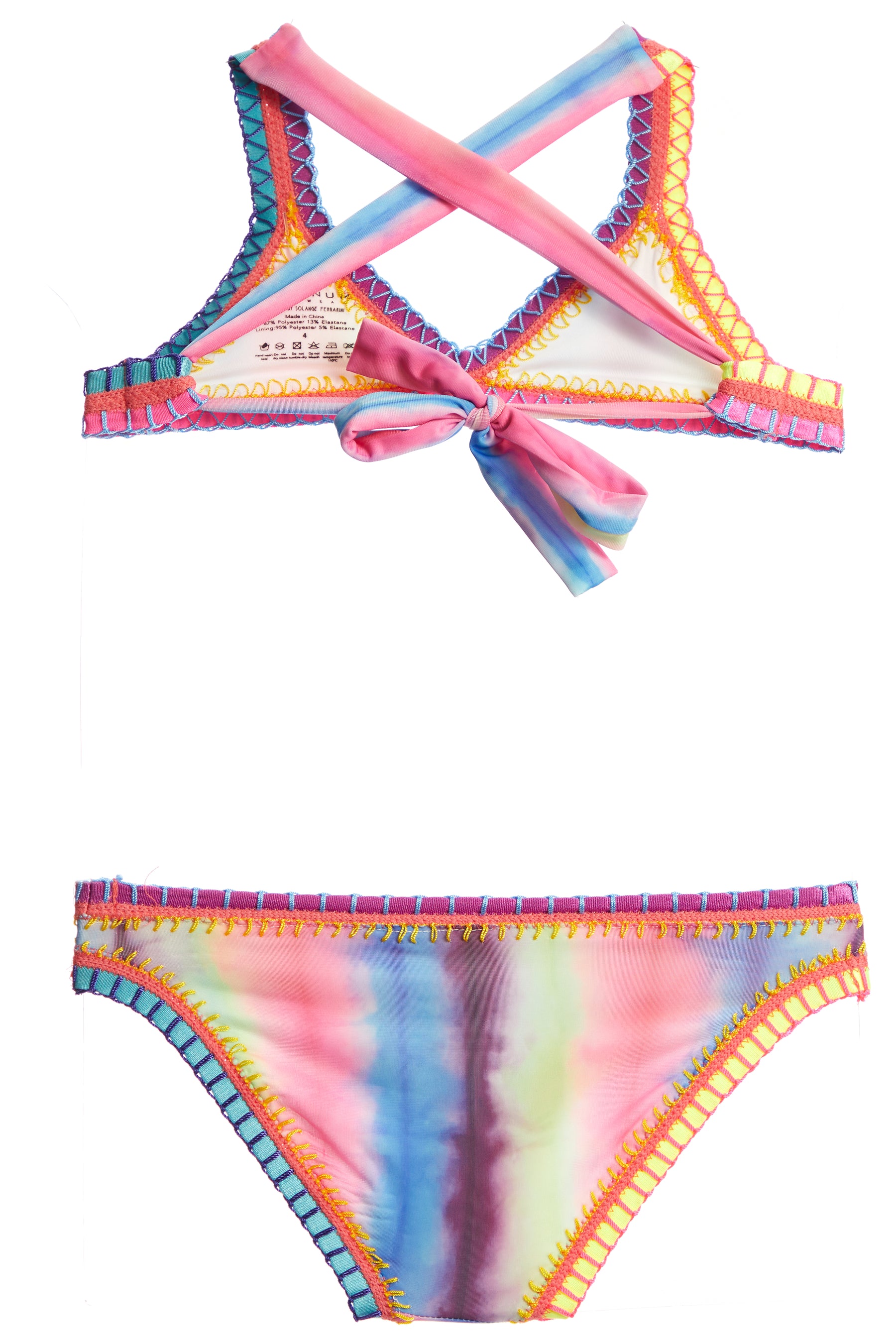 Rainbow Embroidered Bikini