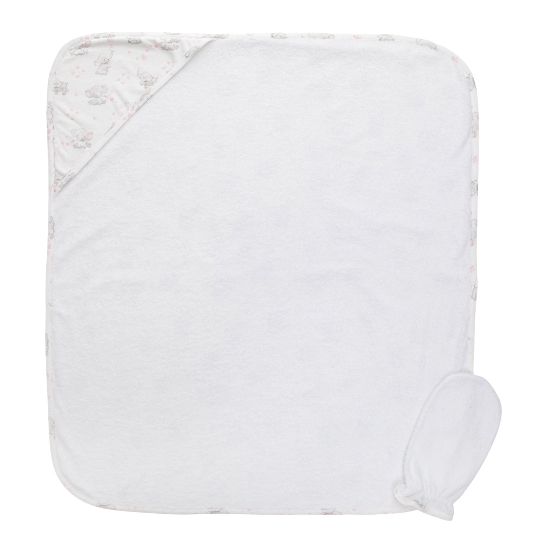 Bubbly Elephant Hooded Towel With Mitt