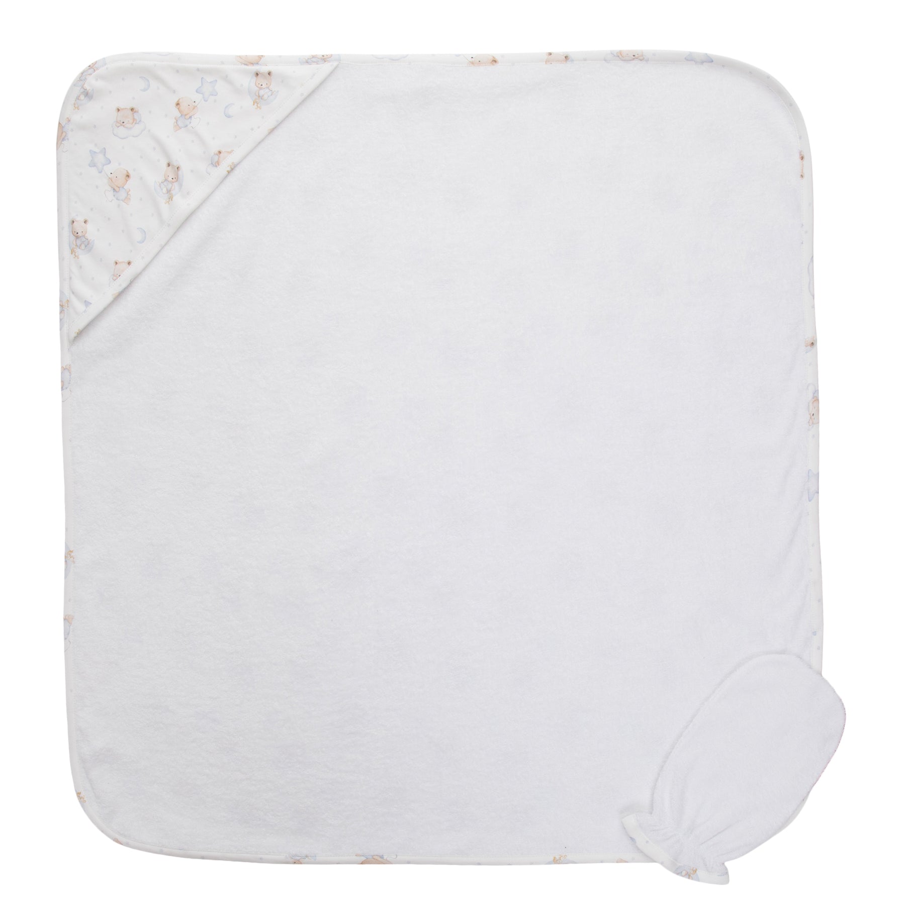 Sleep Tight Bear Hooded Towel With Mitt