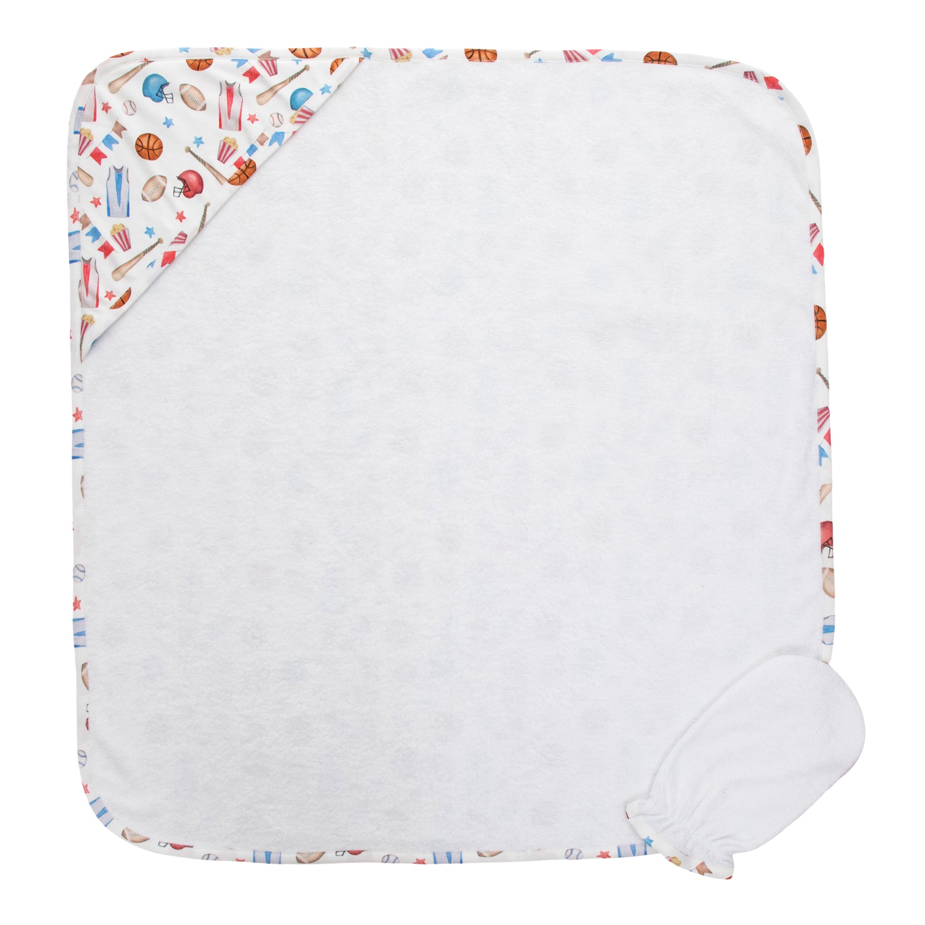 Sports Hooded Towel With Mitt