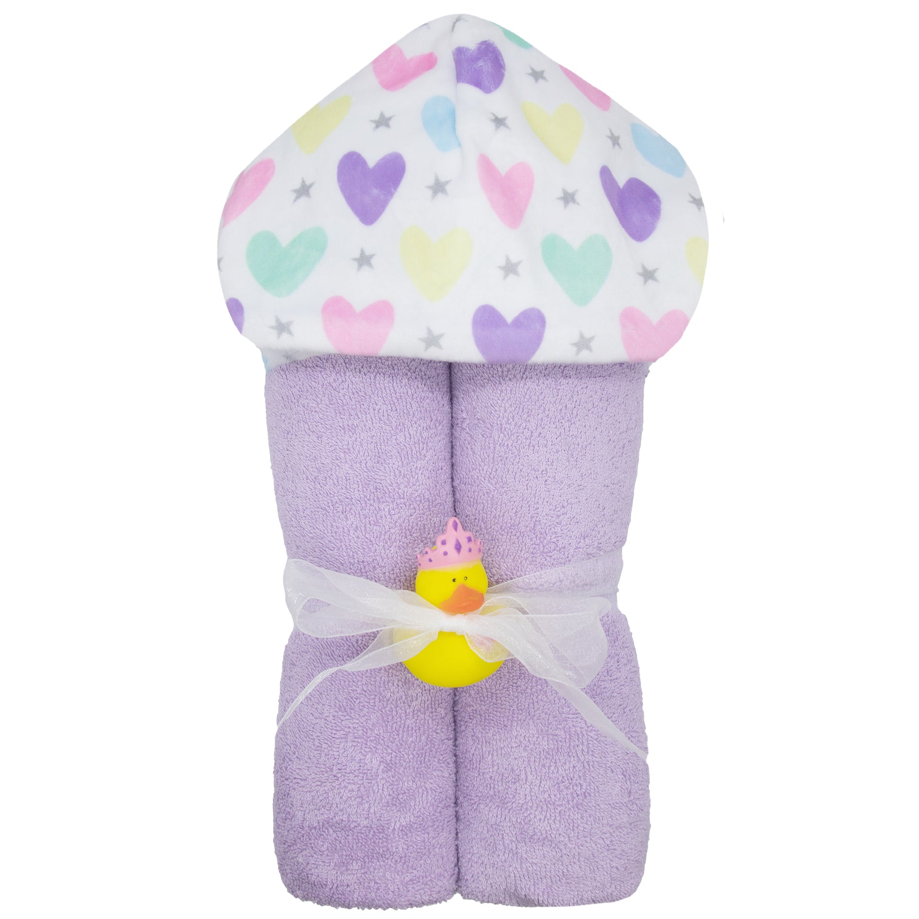 Hearts & Stars Deluxe Hooded Towel