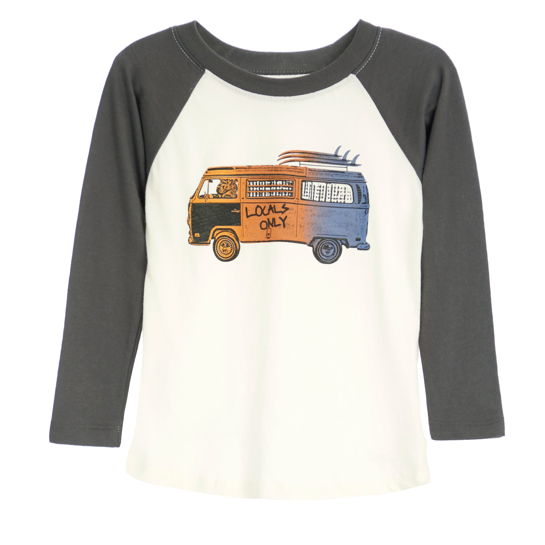Surf Mobile Raglan Tee Natural/Faded